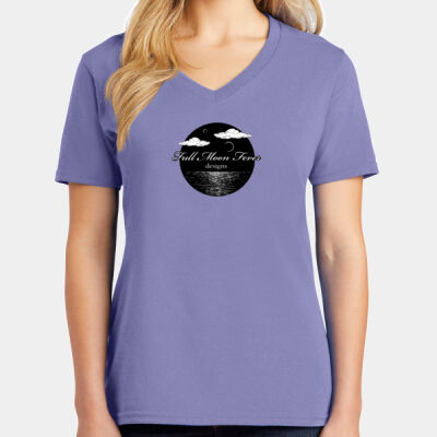 . - Ladies Core Cotton V Neck Tee Thumbnail