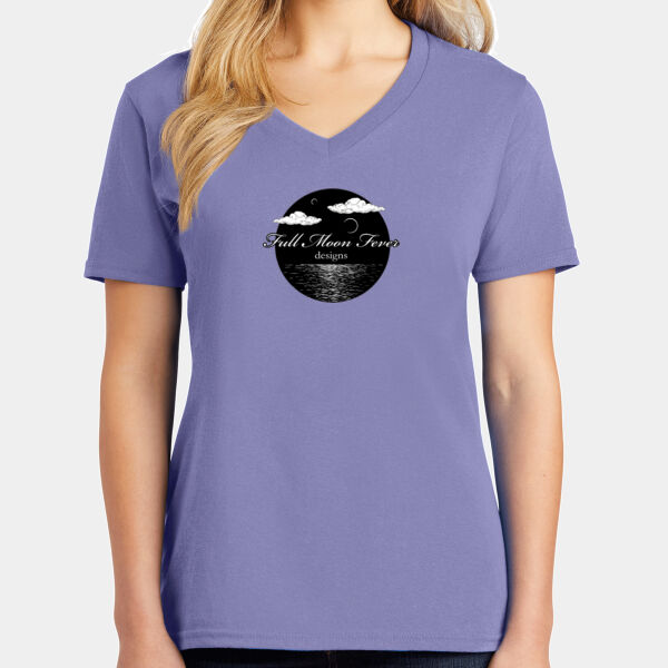 . - Ladies Core Cotton V Neck Tee Thumbnail